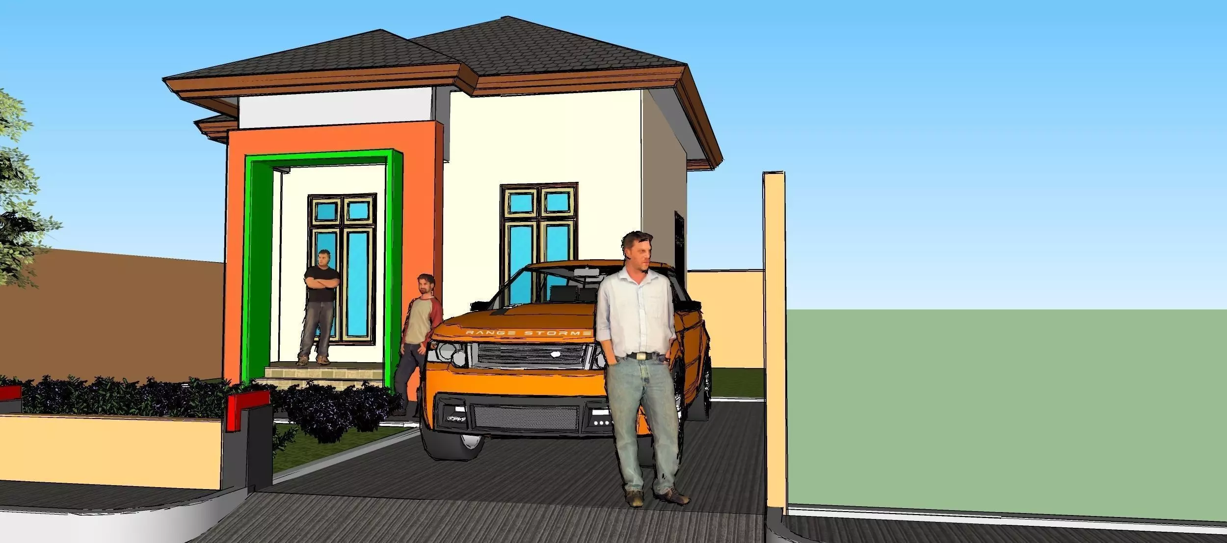 Minimalis Home 3D model_0