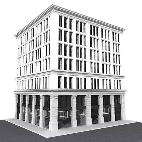 New York corner building 3D model