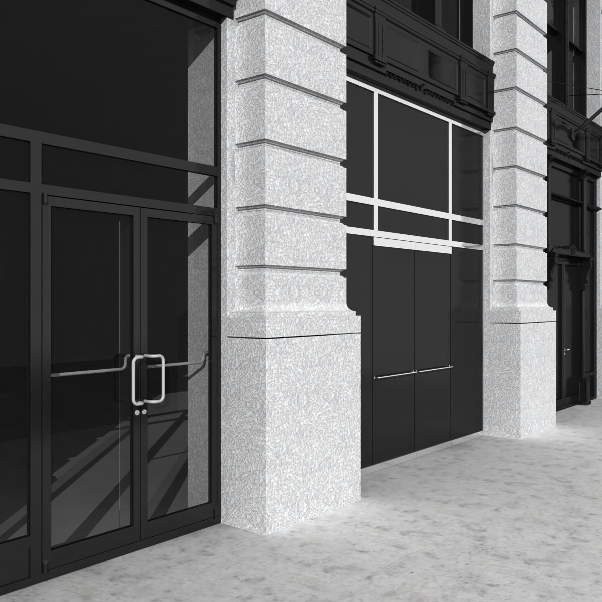 New York corner building 3D model_5