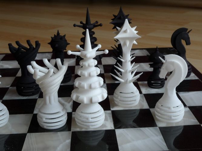 Chess Set 3D Model 3D printable .stl - CGTrader.com