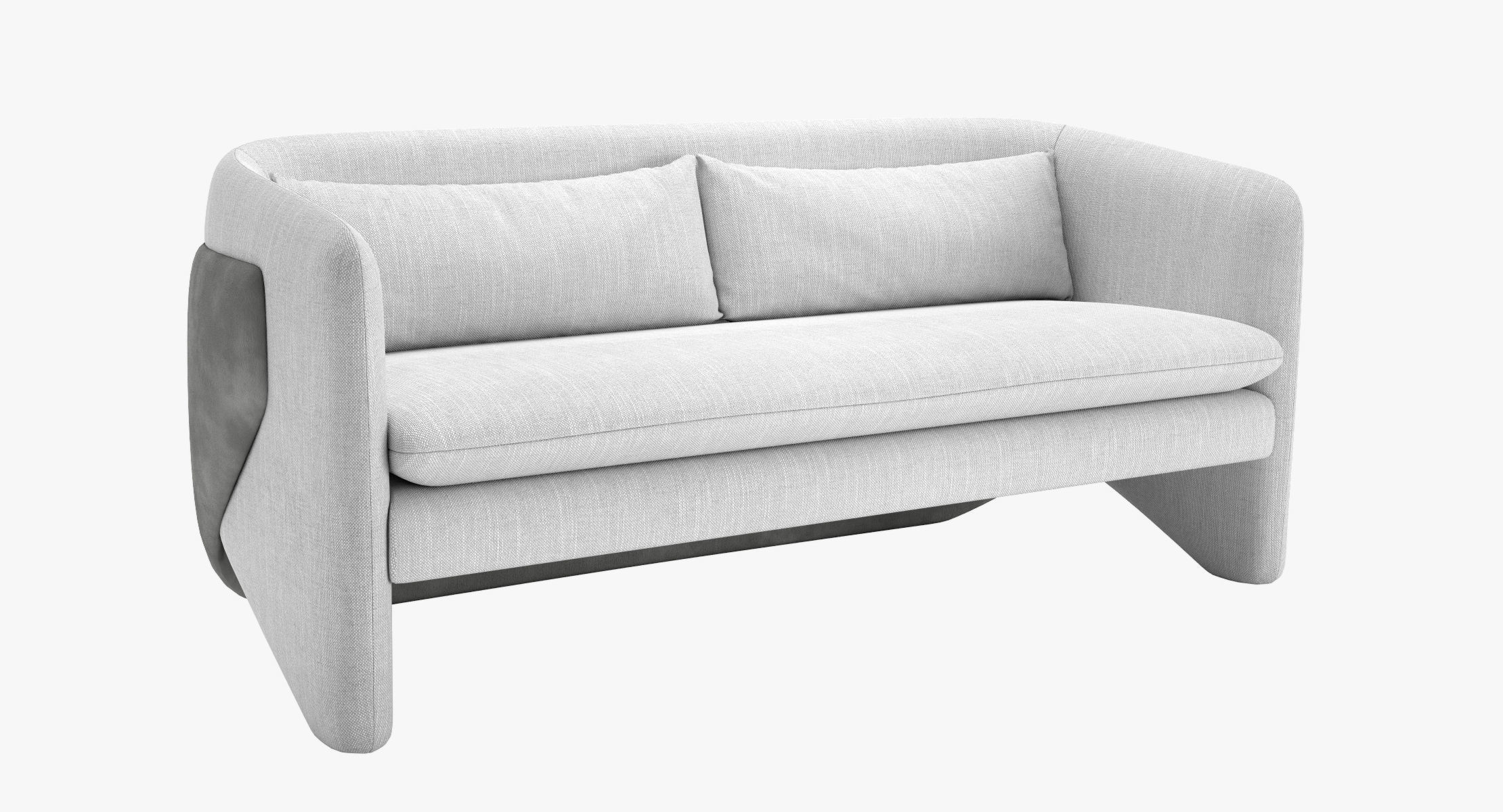 West Elm Thea Settee 3D model_0
