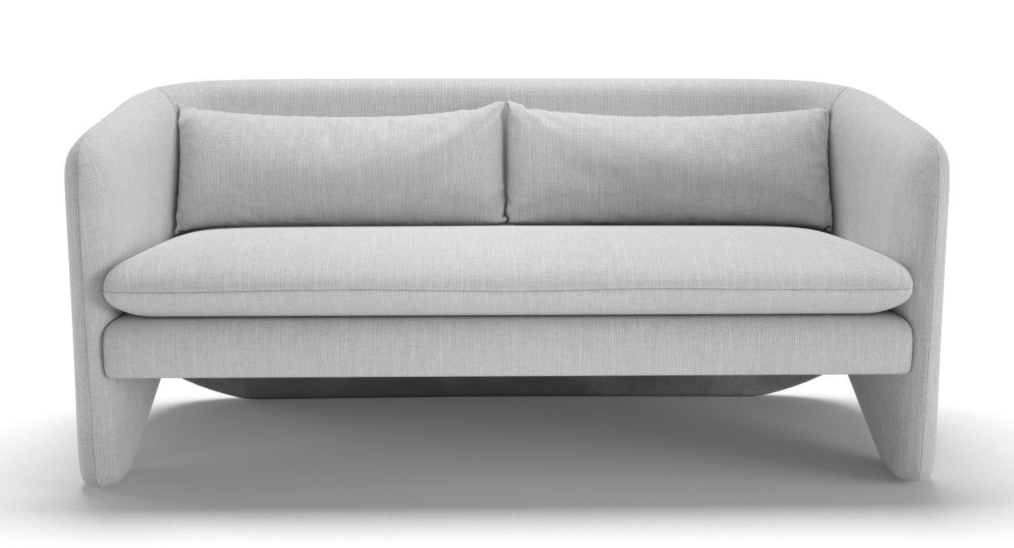 West Elm Thea Settee 3D model_1