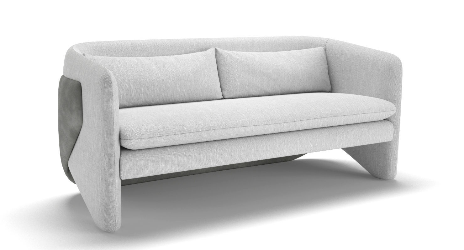 West Elm Thea Settee 3D model_3