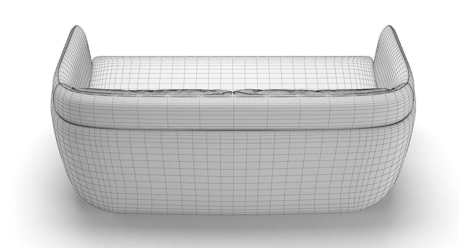 West Elm Thea Settee 3D model_9