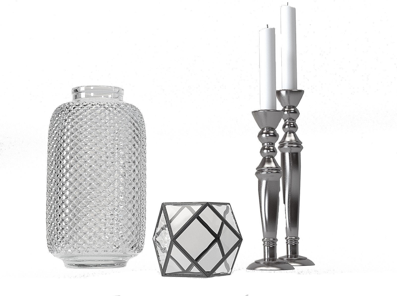 Dining furnitures set 04 3D model_1