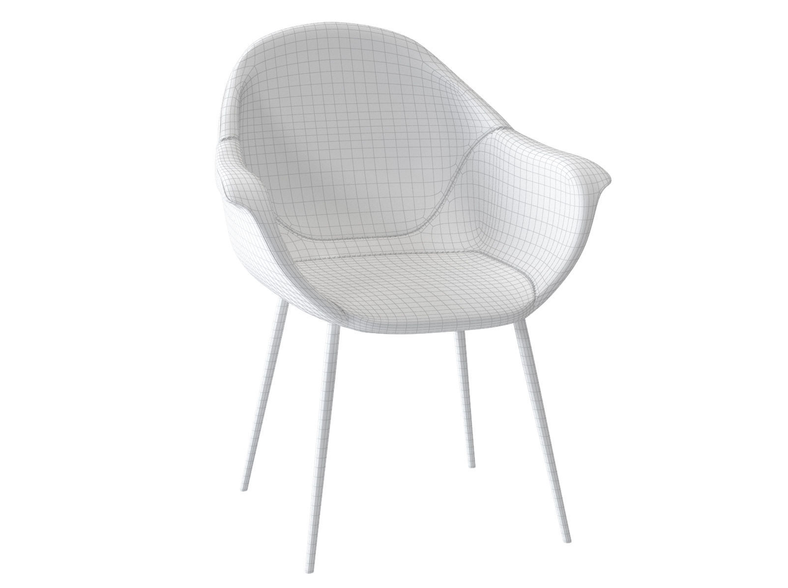 Dining furnitures set 07 3D model_6