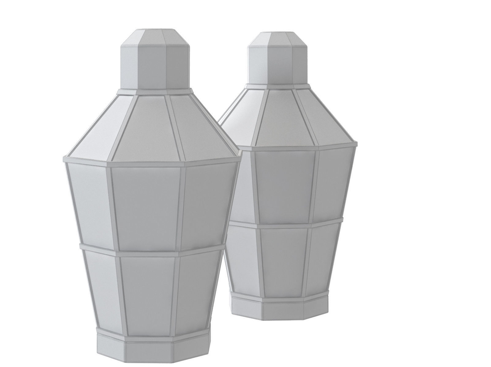 Dining furnitures set 07 3D model_8