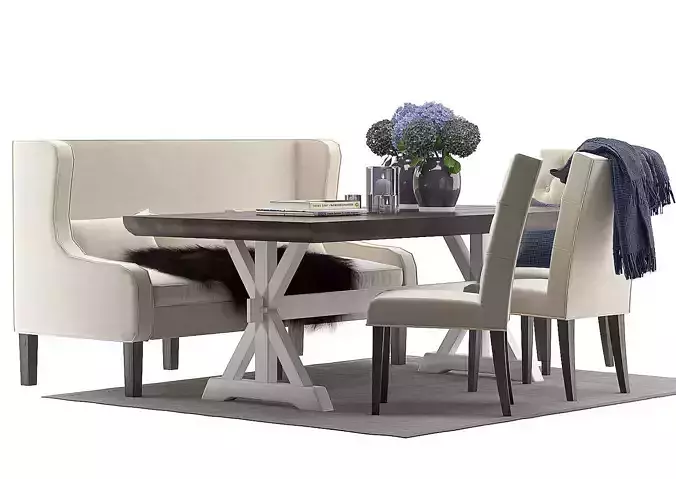 Dining furnitures set 09 3D model