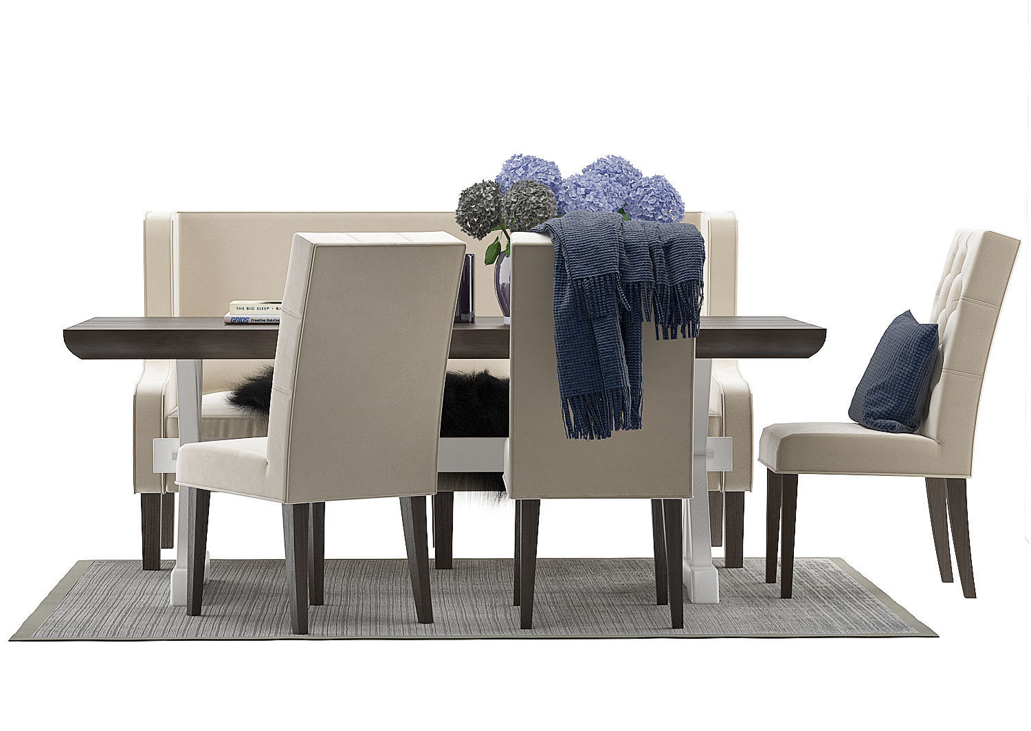 Dining furnitures set 09 3D model_1