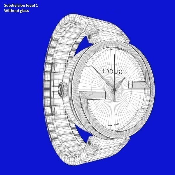 Gucci Interlocking Stainless Steel watch  3D model_5