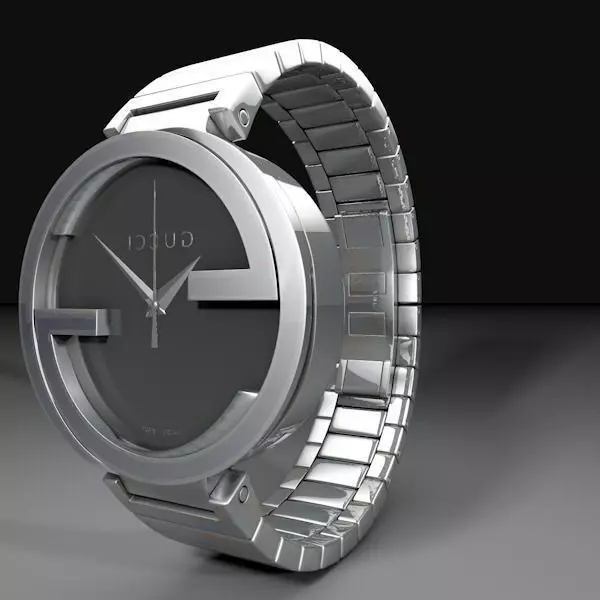 Gucci Interlocking Stainless Steel watch  3D model_0
