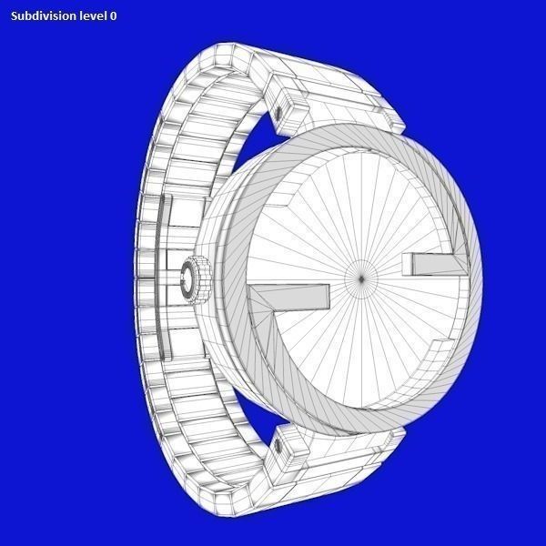 Gucci Interlocking Stainless Steel watch  3D model_3