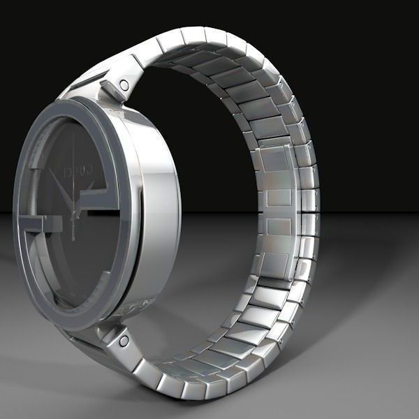 Gucci Interlocking Stainless Steel watch  3D model_1