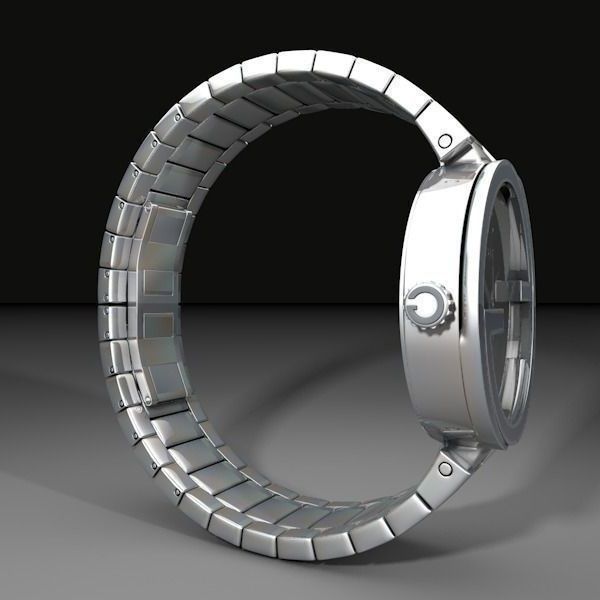 Gucci Interlocking Stainless Steel watch  3D model_2