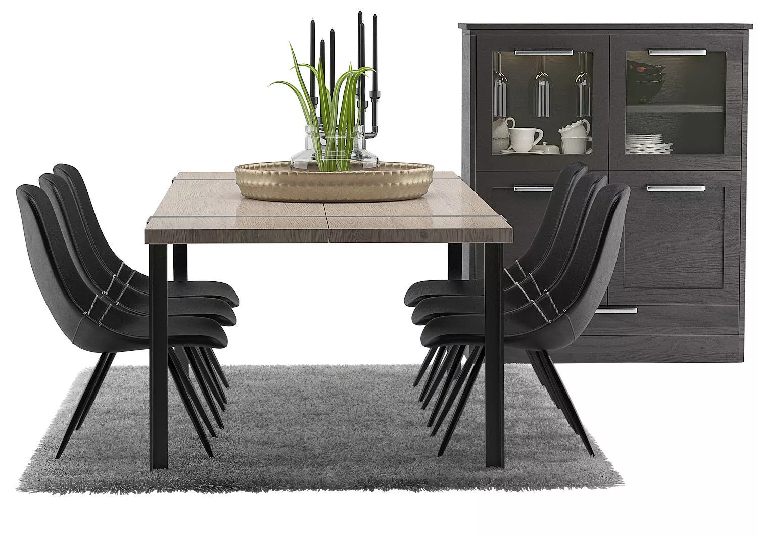 Gigant Dining Furnitures Set 3D model