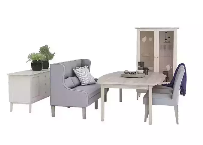 Dining furnitures set 14 3D model