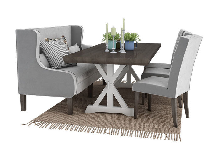 Dining furnitures set 15 3D model