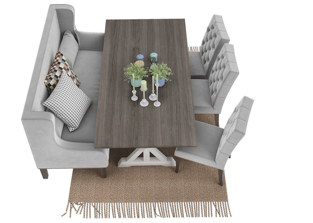 Dining furnitures set 15 3D model_1