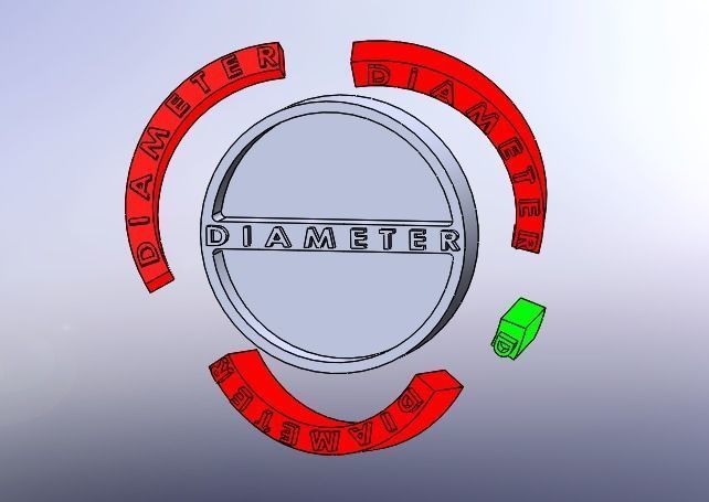 Pi constant educational 3D printable 3D print model