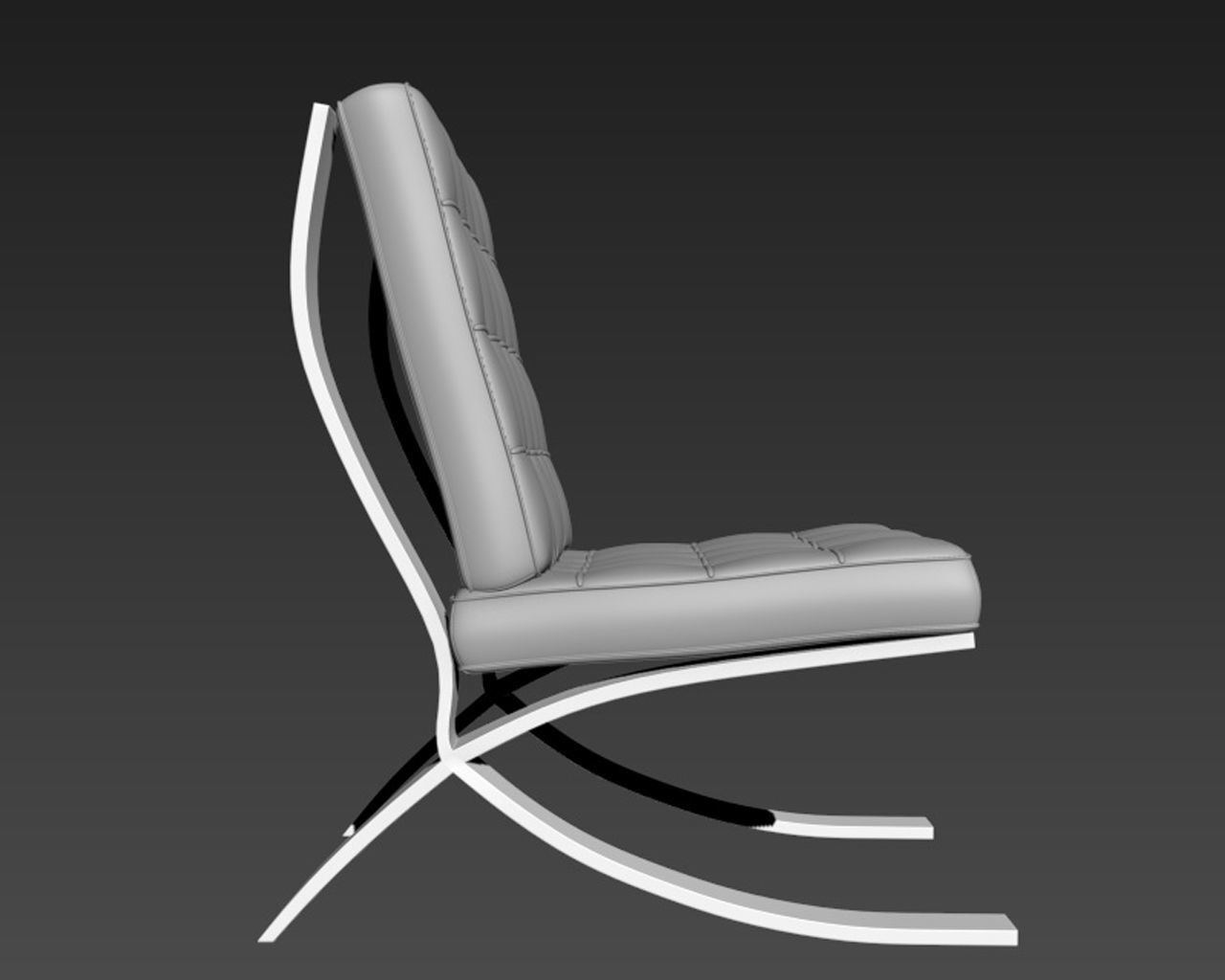 Armchair barcelona chair 3D model_4