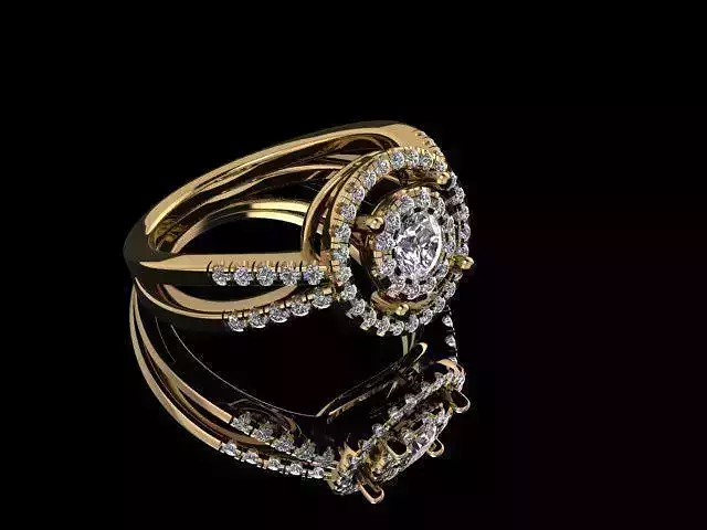 RING19 gold ring with diamonds