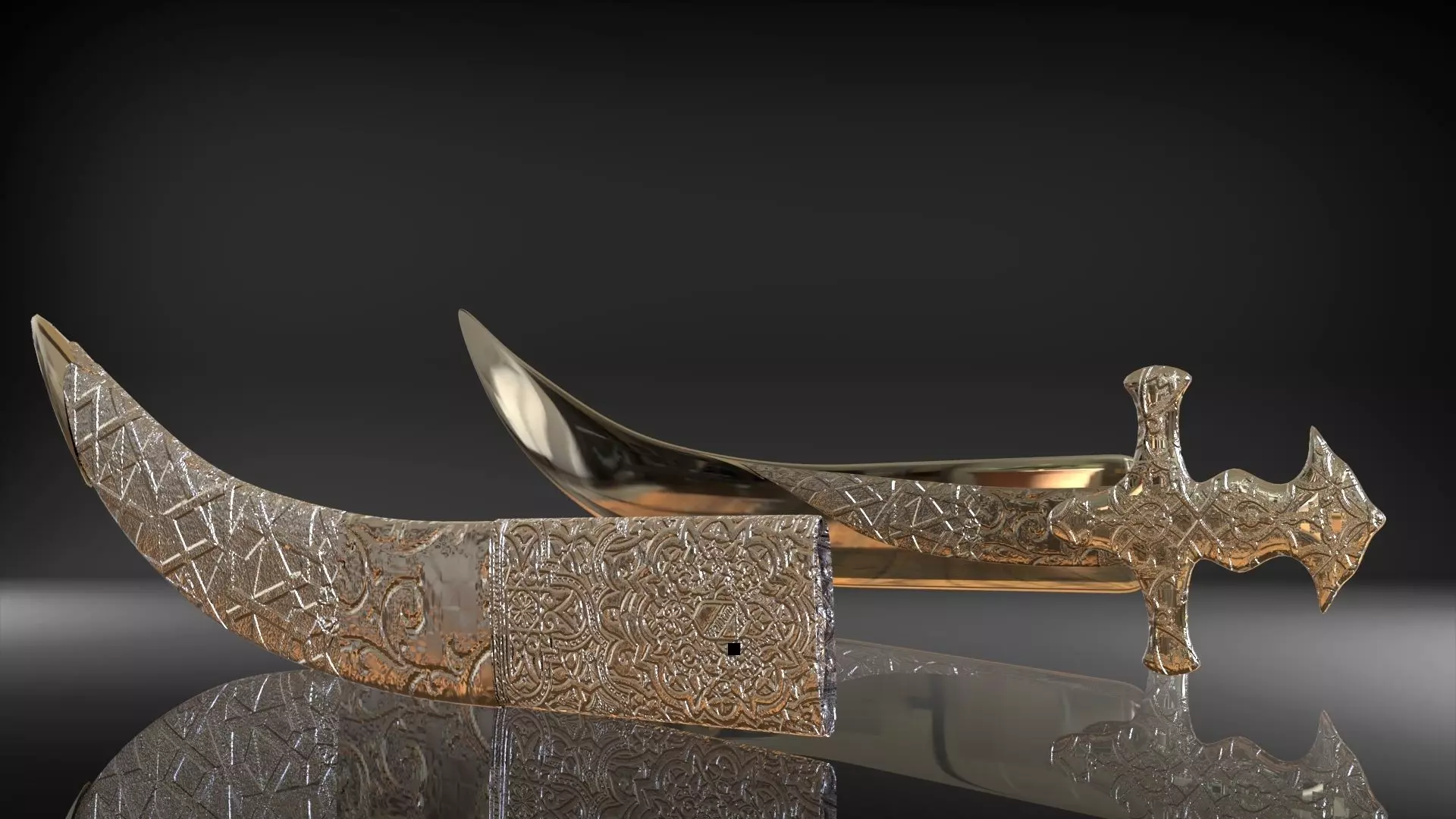 sward sword and dagger 3D model_0