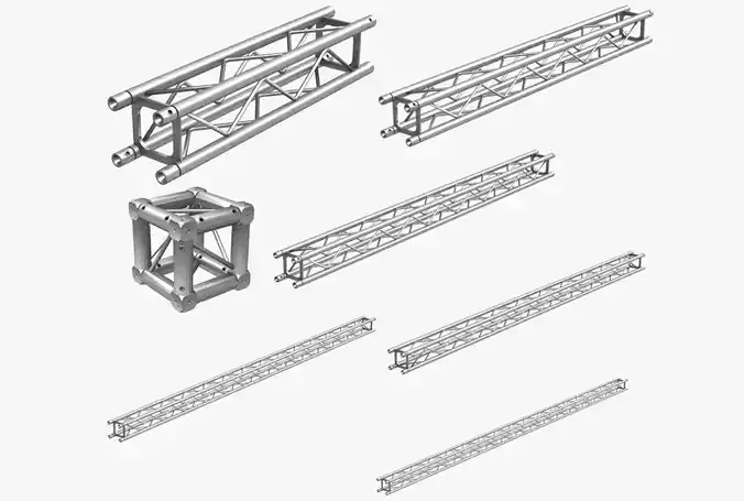 Mini Square Truss Collection - 7 PCS Modular 3D model