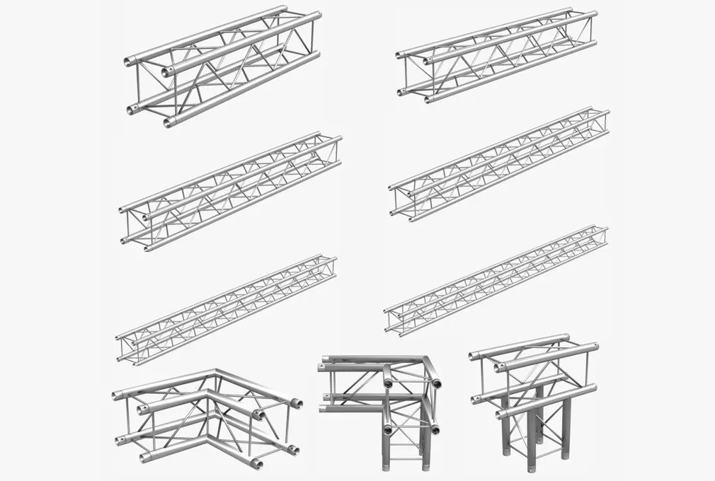 Light Duty Square Truss Collection - 9 PCS Modular 3D model_0