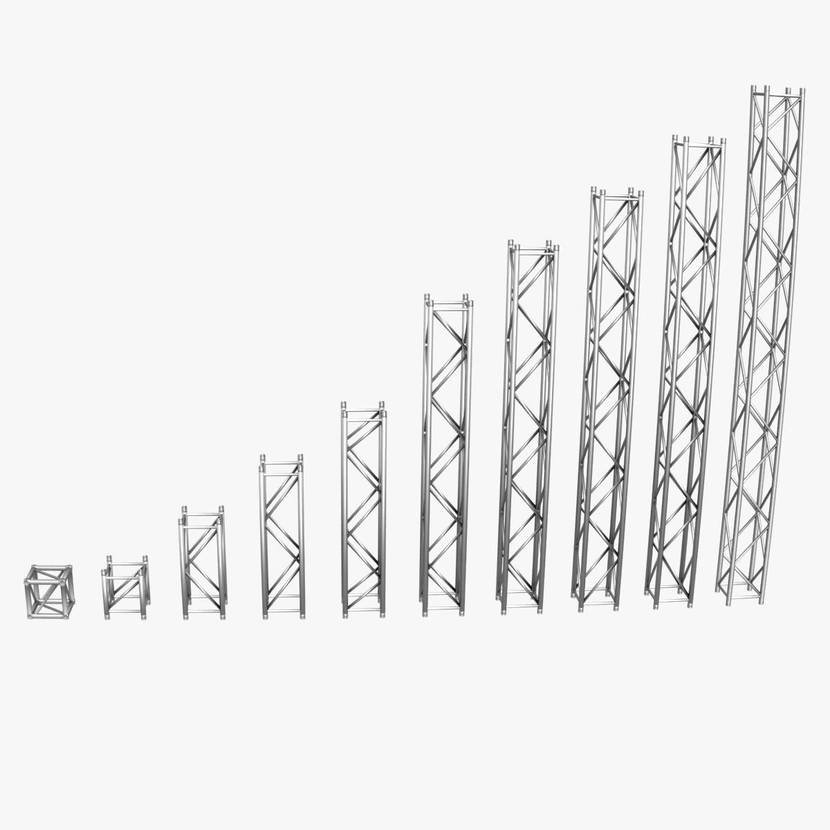 Big Square Truss Collection - 10 PCS Modular 3D model_3