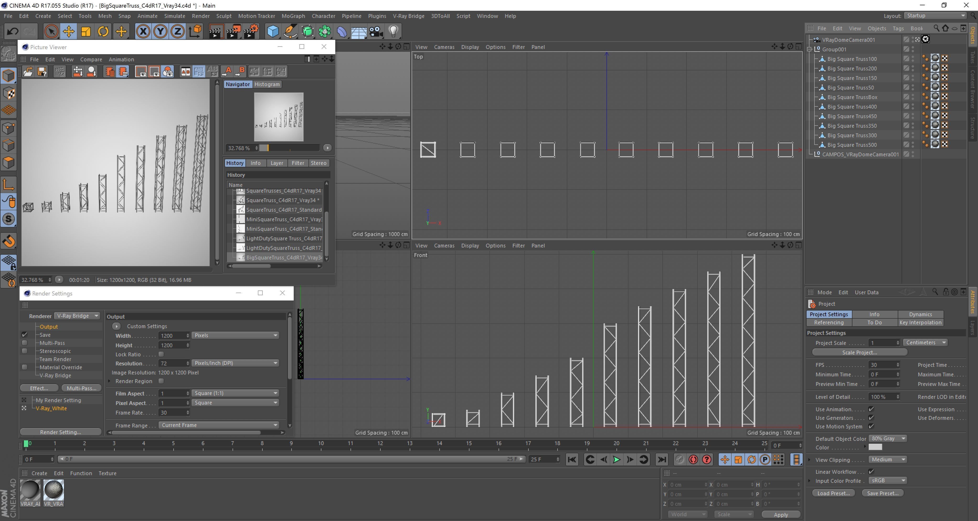 Big Square Truss Collection - 10 PCS Modular 3D model_8