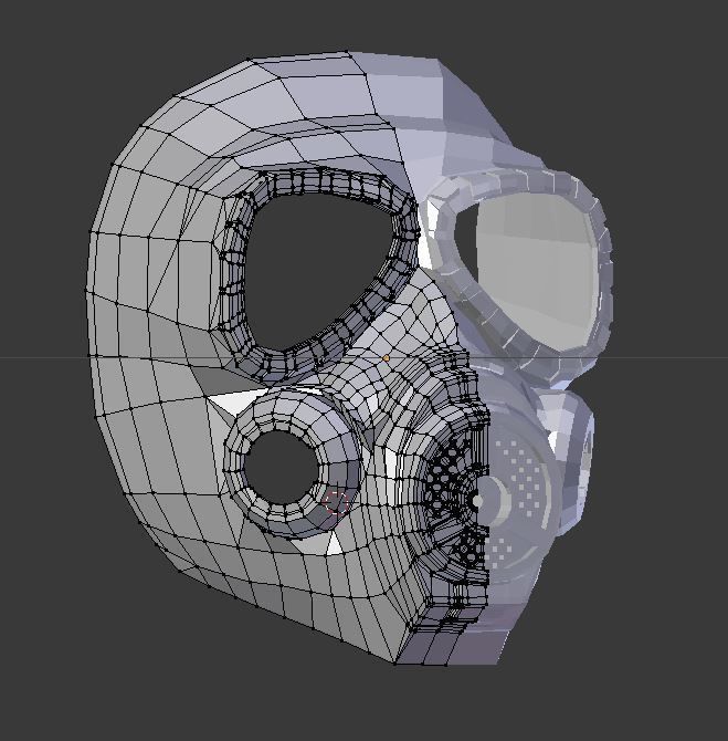 MO4 Gas Mask Low-poly 3D model_9