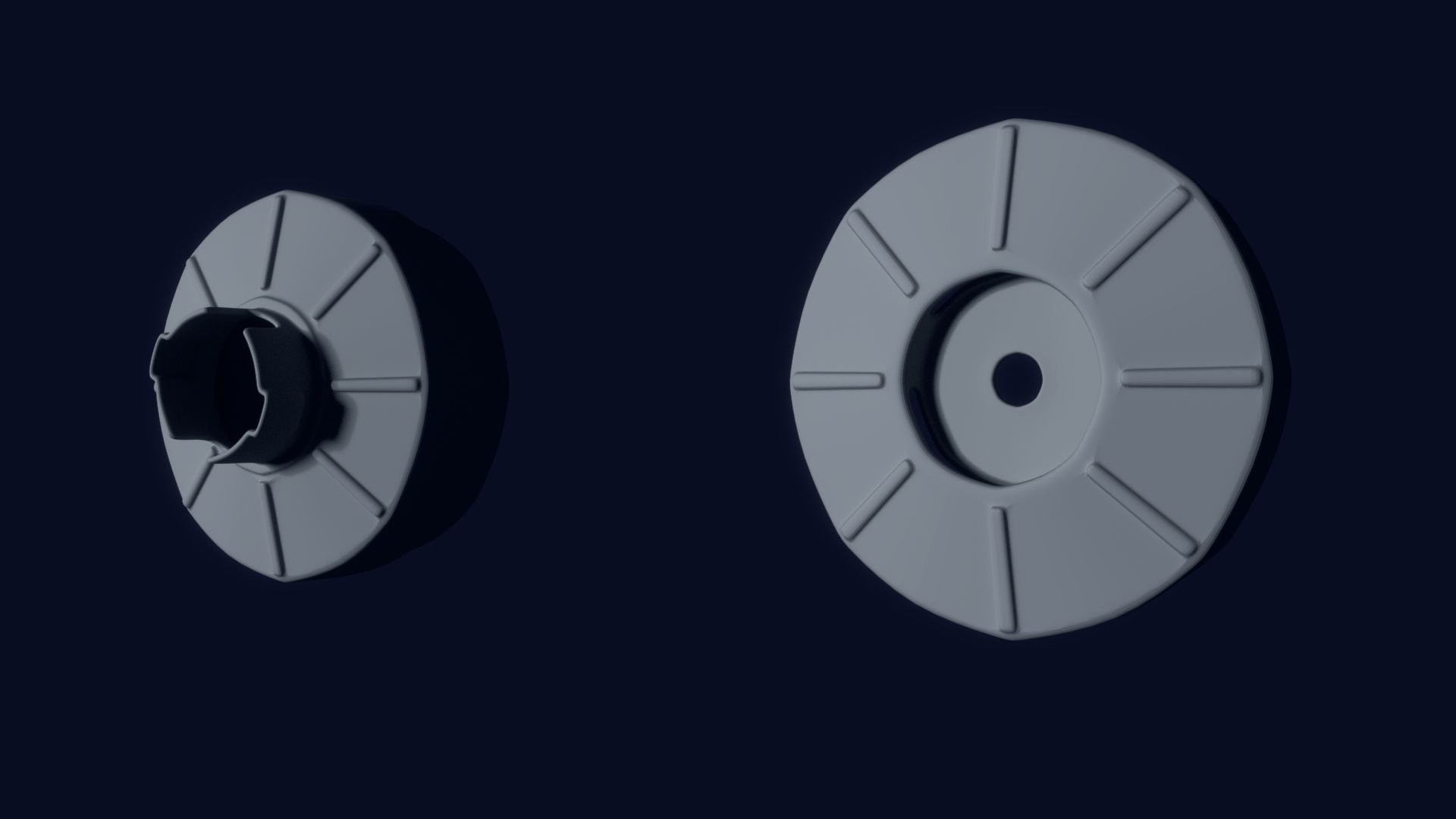 MO4 Gas Mask Low-poly 3D model_6