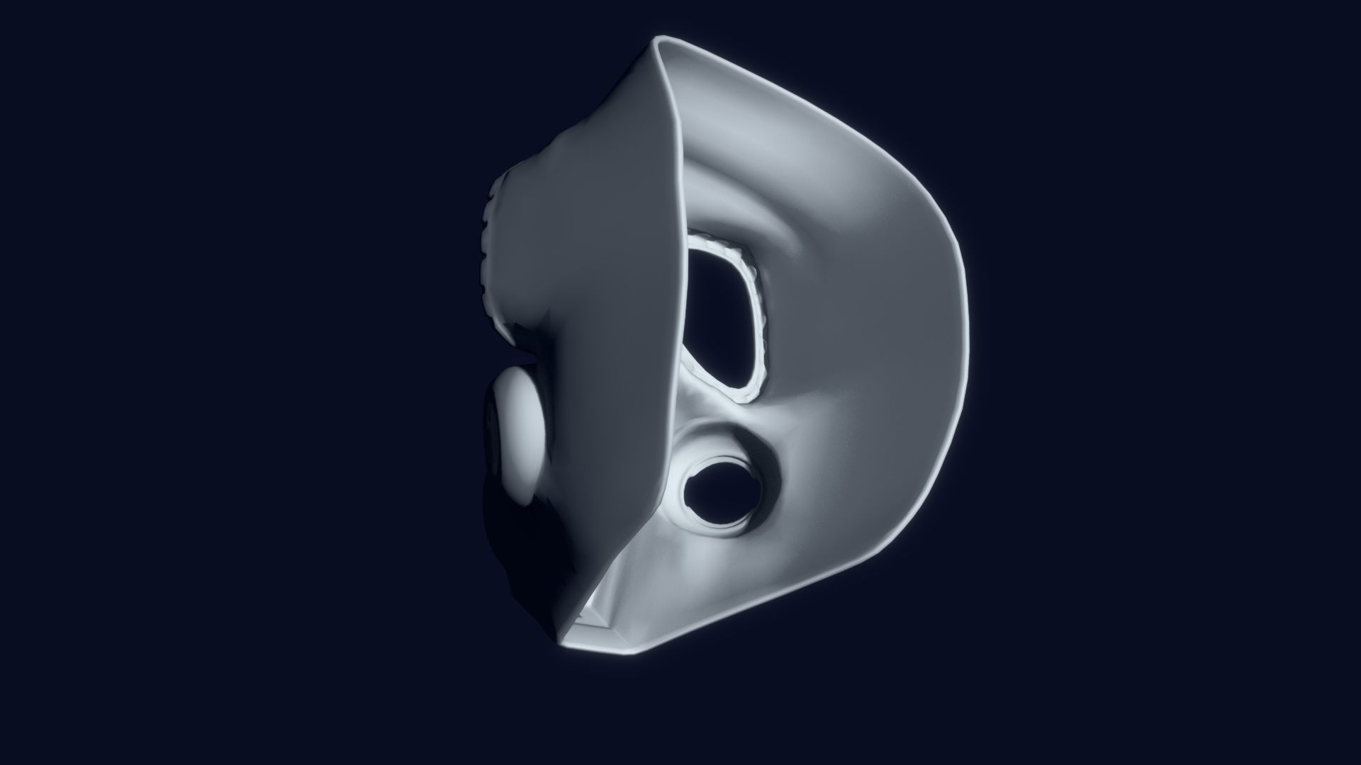 MO4 Gas Mask Low-poly 3D model_3