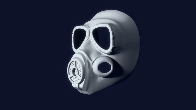 MO4 Gas Mask Low-poly 3D model