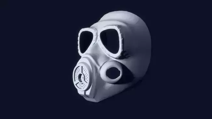 MO4 Gas Mask Low-poly 3D model