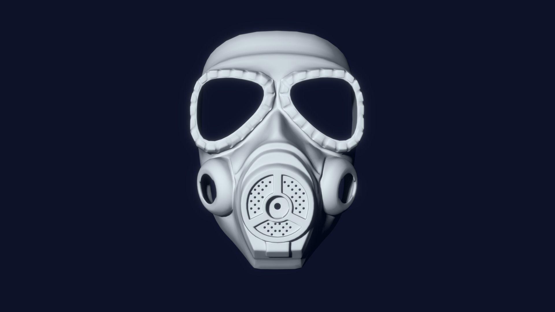 MO4 Gas Mask Low-poly 3D model_1