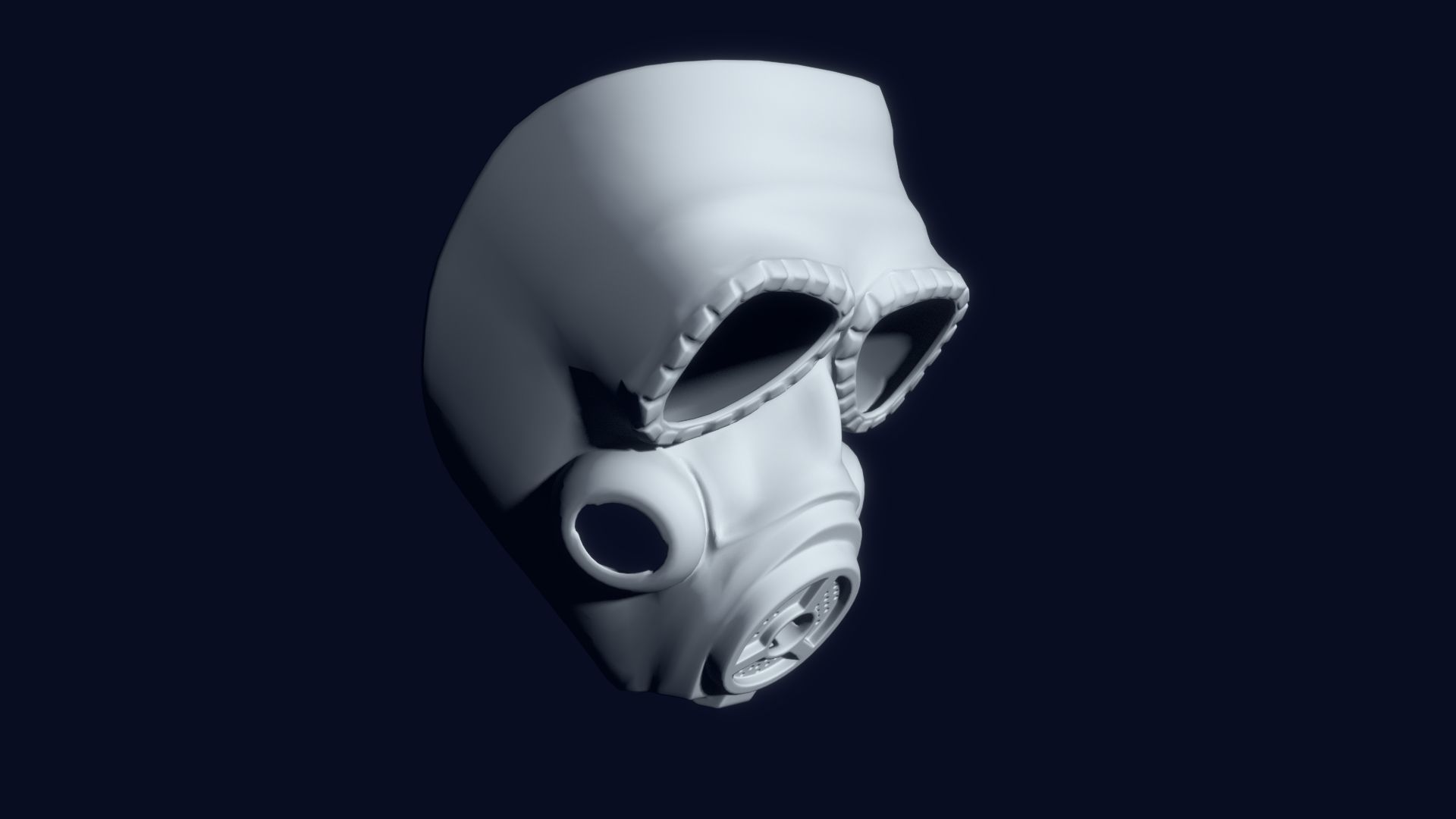 MO4 Gas Mask Low-poly 3D model_5