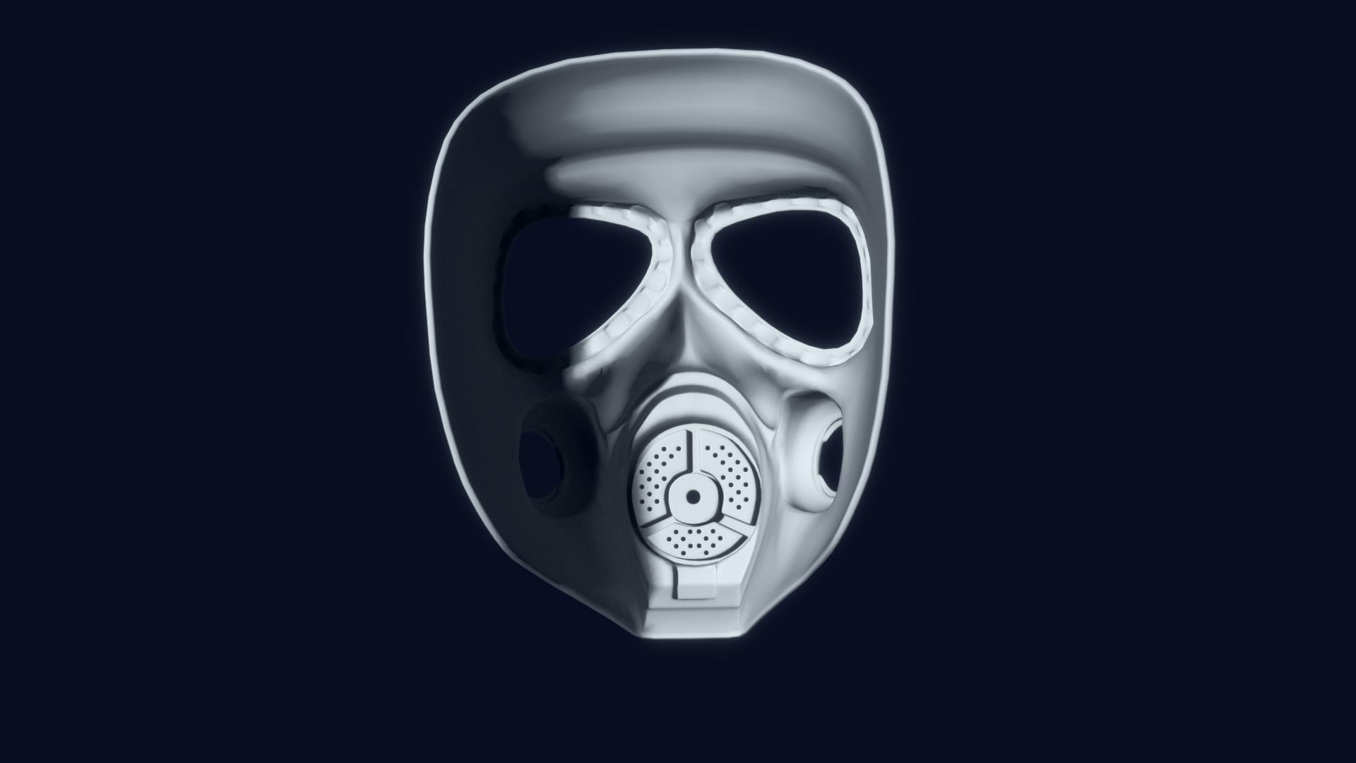 MO4 Gas Mask Low-poly 3D model_4