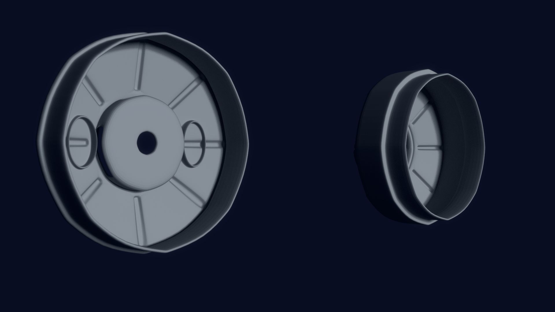 MO4 Gas Mask Low-poly 3D model_7