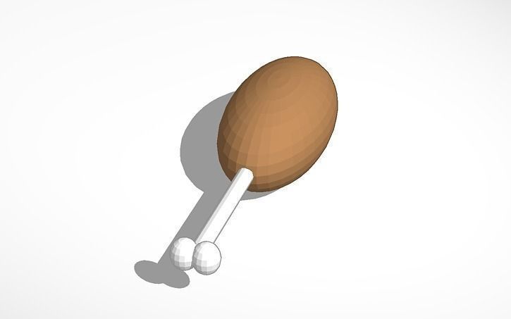 Drumstick wooden stick 3D print model_0