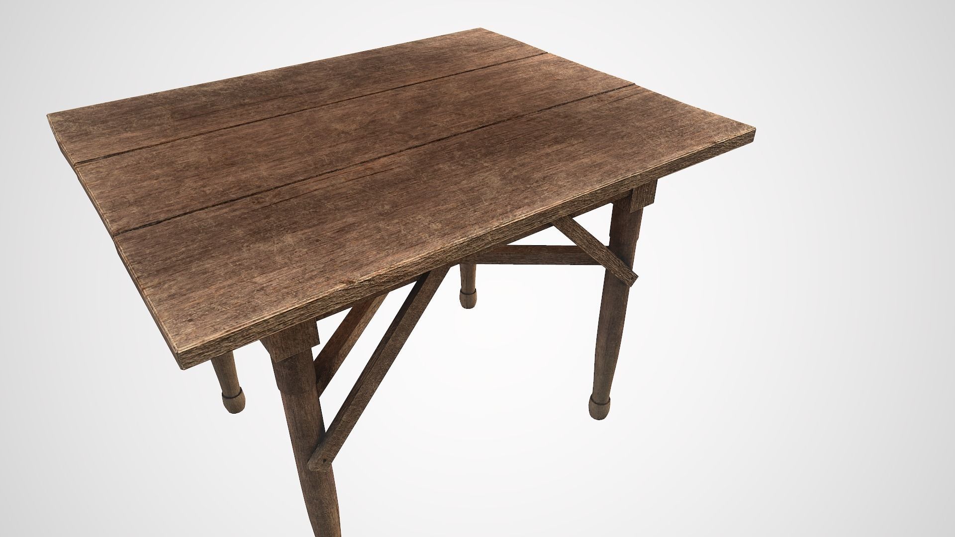 Old furniture  Low-poly 3D model_5