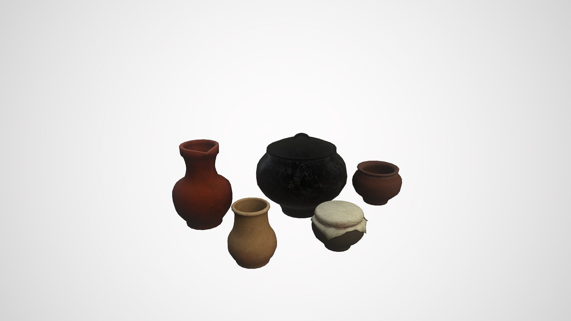 Old furniture  Low-poly 3D model_11