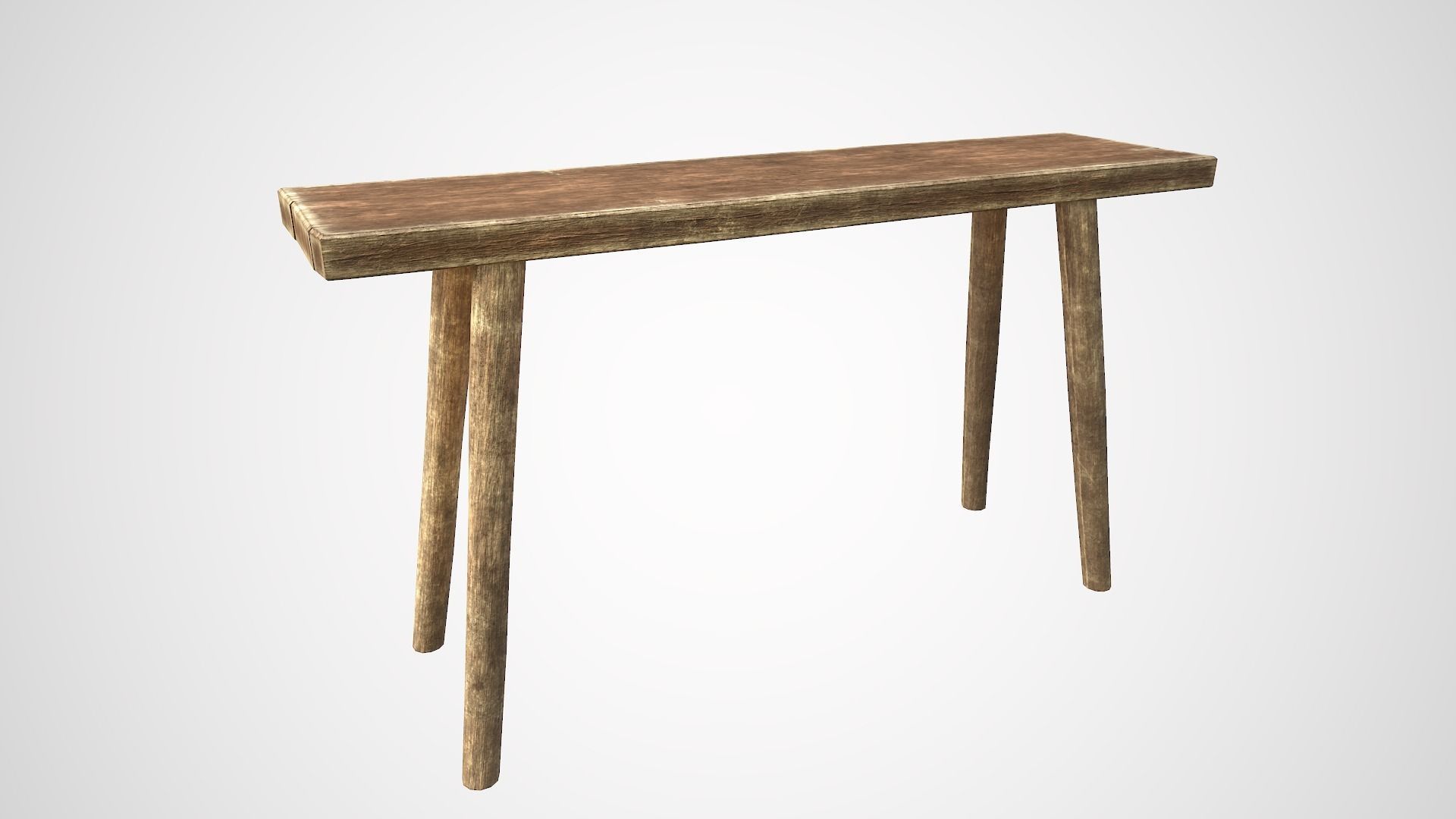 Old furniture  Low-poly 3D model_8