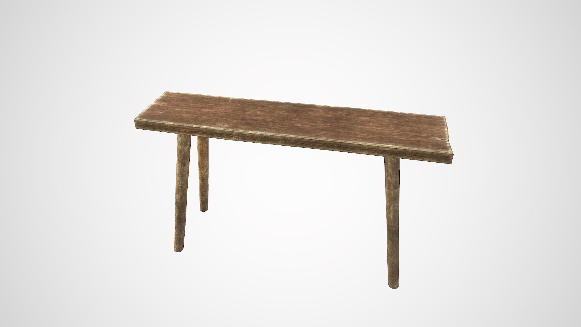 Old furniture  Low-poly 3D model_7
