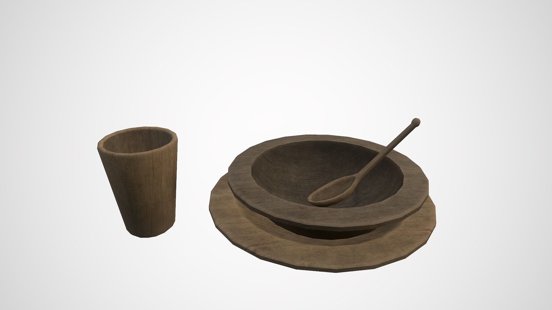 Old furniture  Low-poly 3D model_14