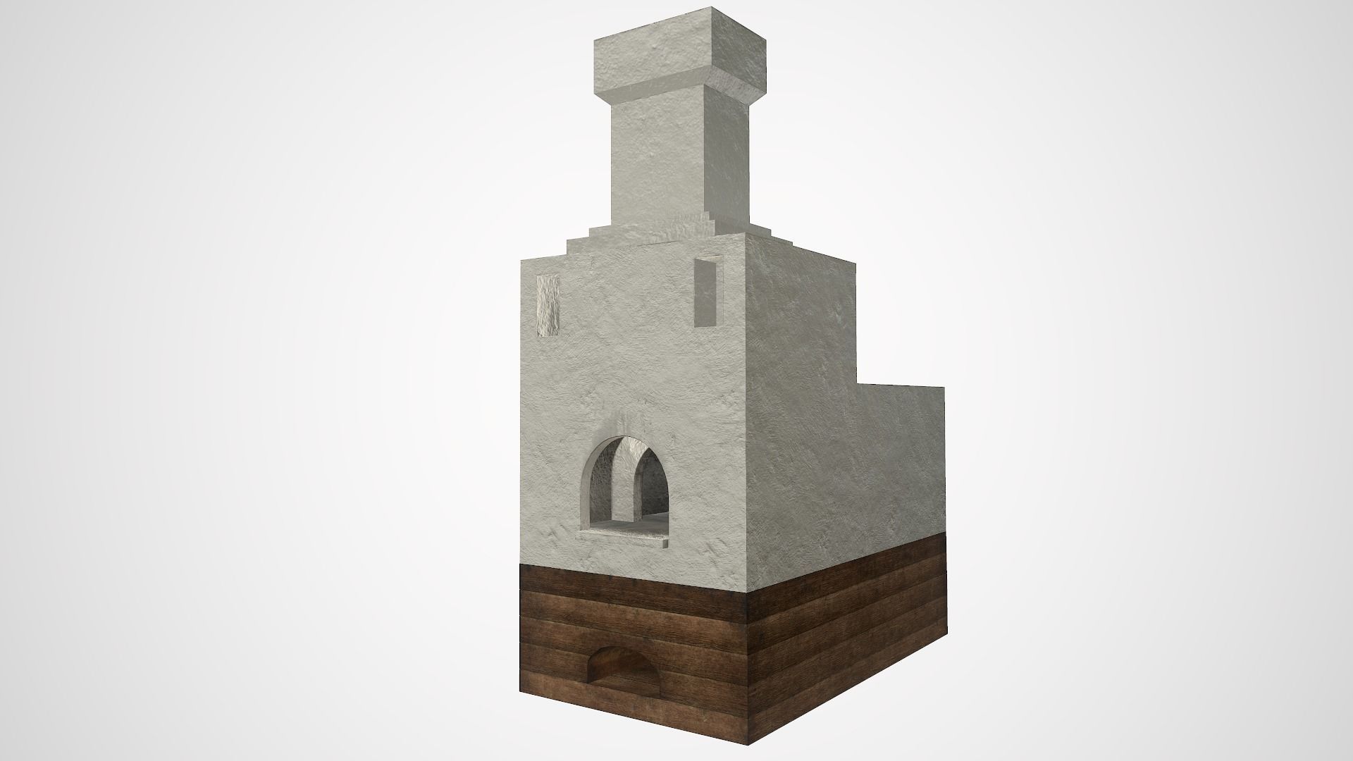 Old furniture  Low-poly 3D model_6