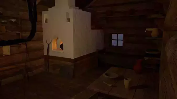 Old furniture  Low-poly 3D model