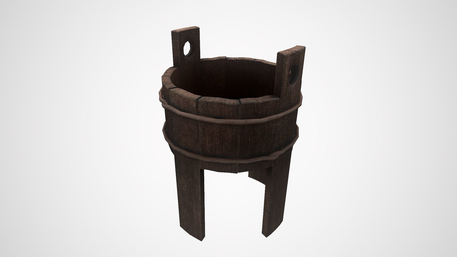 Old furniture  Low-poly 3D model_9