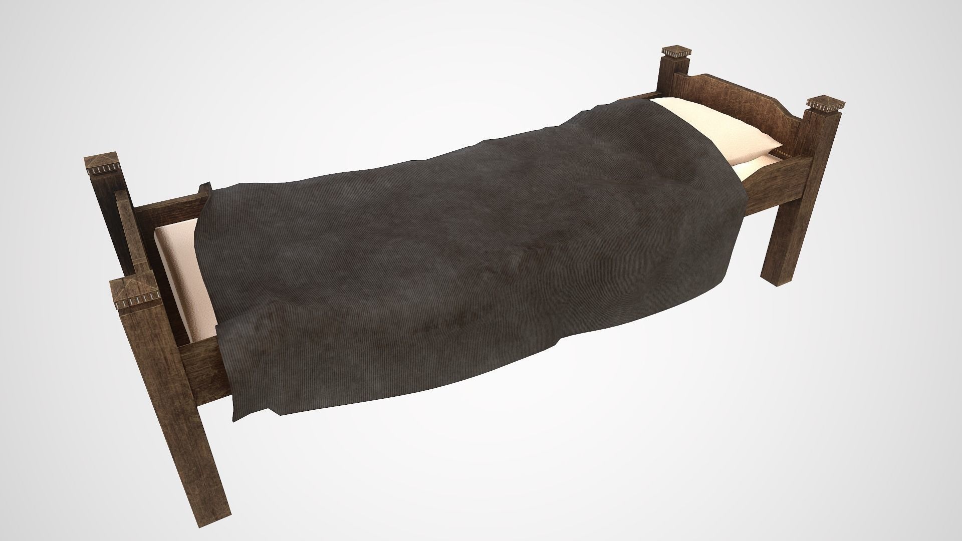 Old furniture  Low-poly 3D model_15