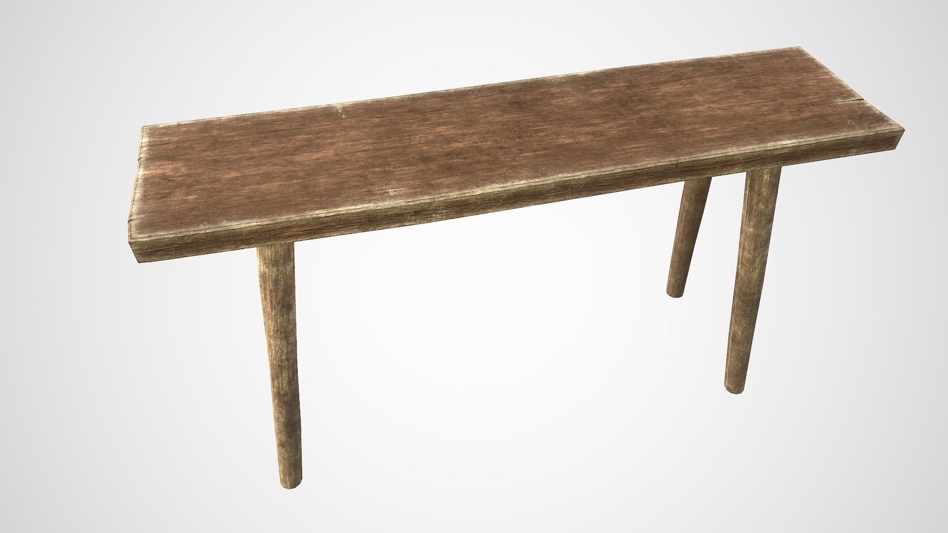 Old furniture  Low-poly 3D model_10
